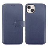 Rvelon iPhone 15 Plus Kotelo Aitoa Nahkaa Sininen