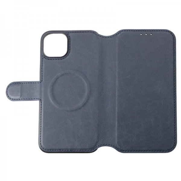 Rvelon iPhone 15 Plus -kotelo, 4 korttipaikkaa, MagSafe, sininen