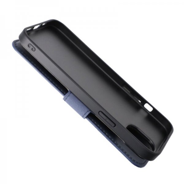 Rvelon iPhone 15 Plus -kotelo, 4 korttipaikkaa, MagSafe, sininen
