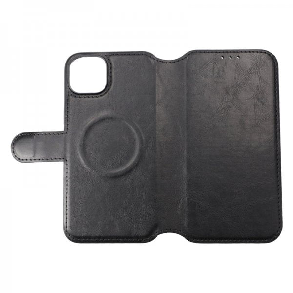 Rvelon iPhone 15 Plus Kotelo 4 Korttipaikkaa MagSafe Musta