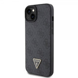 Guess iPhone 15 Plus Suojakuori 4G Metal Triangle Strass Musta