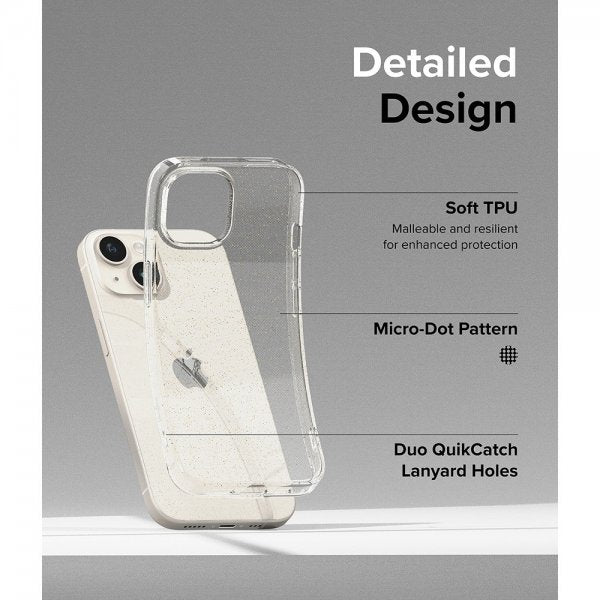 Ringke iPhone 15 Plus Suojakuori Air Glitter Clear