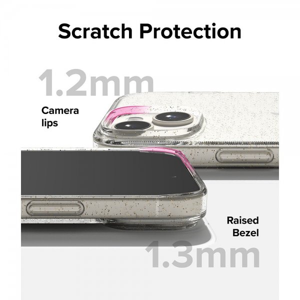 Ringke iPhone 15 Plus Suojakuori Air Glitter Clear