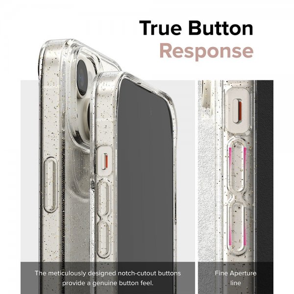 Ringke iPhone 15 Plus Suojakuori Air Glitter Clear