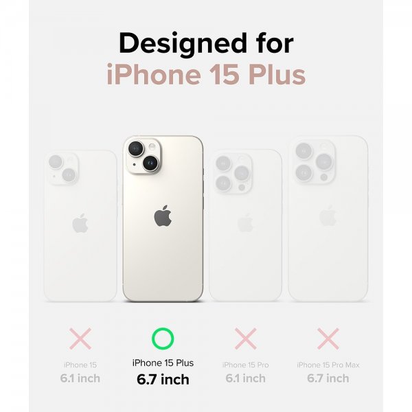 Ringke iPhone 15 Plus Suojakuori Air Glitter Clear