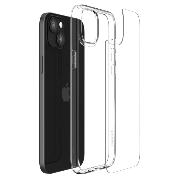 Spigen iPhone 15 Plus Suojakuori Air Skin Hybrid Crystal Clear