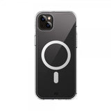 Xqisit iPhone 15 Plus Suojakuori Antishock Case MagSafe Läpinäkyvä