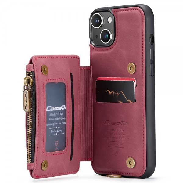 CaseMe iPhone 15 Plus C20 -sarjan kuori, punainen