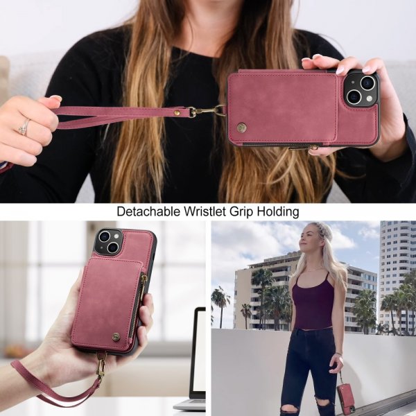 CaseMe iPhone 15 Plus C20 -sarjan kuori, punainen