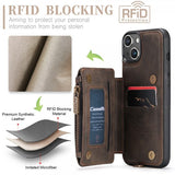 CaseMe iPhone 15 Plus Suojakuori C20-sarja Kahvi