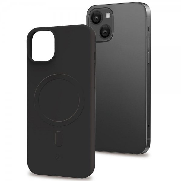 Celly iPhone 15 Plus -suojakuori CROMOMAG Musta