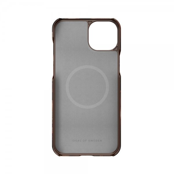 Ideal of Sweden iPhone 15 Plus Suojakuori Fashion Case MagSafe Dark Amber Marble
