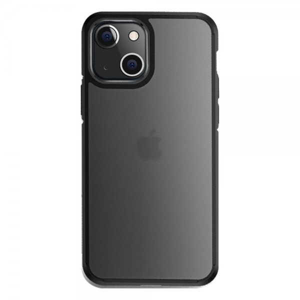 X-Level iPhone 15 Plus Kuori Huurrettu Läpinäkyvä Musta