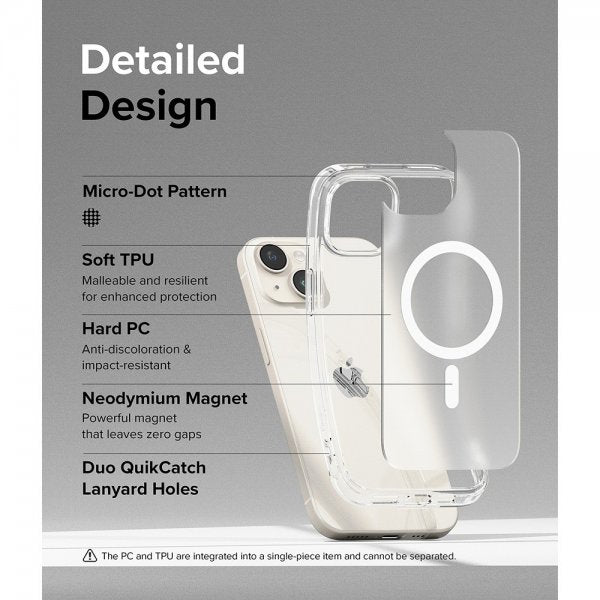 Ringke iPhone 15 Plus Suojakuori Fusion Magnetic Matte Clear