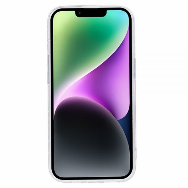 iPhone 15 Plus Suojakuori Glitterpaljeteilla Hopea