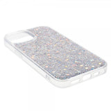 iPhone 15 Plus Suojakuori Glitterpaljeteilla Hopea