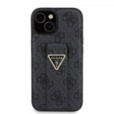 Guess iPhone 15 Plus Suojakuori Grip Stand -toiminnolla, musta