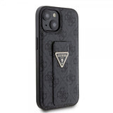 Guess iPhone 15 Plus Suojakuori Grip Stand -toiminnolla, musta