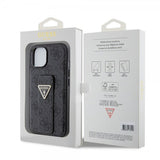Guess iPhone 15 Plus Suojakuori Grip Stand -toiminnolla, musta