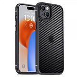 Ipaky iPhone 15 Plus Suojakuori Hiilikuitukuvio Musta