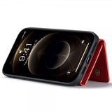 Dg.Ming iPhone 15 Plus -suojakotelo M2-sarja Irrotettava korttikotelo Punainen