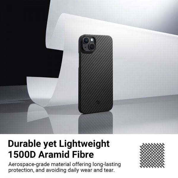 Pitaka iPhone 15 Plus Suojakuori MagEZ Case 4 Musta/Harmaa Twill