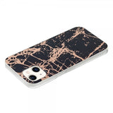 iPhone 15 Plus Suojakuori Marmorikuvio Musta