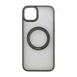 Rvelon iPhone 15 Plus -suojakuori pyörivällä MagSafe-jalustalla, musta
