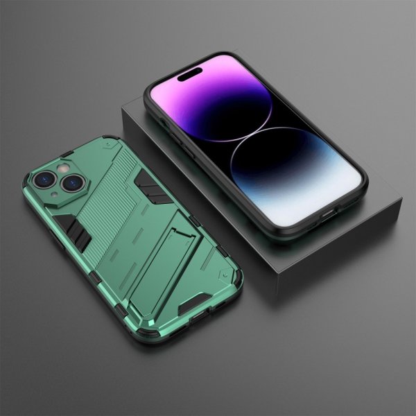 iPhone 15 Plus Jalustallinen Kuori Vihreä