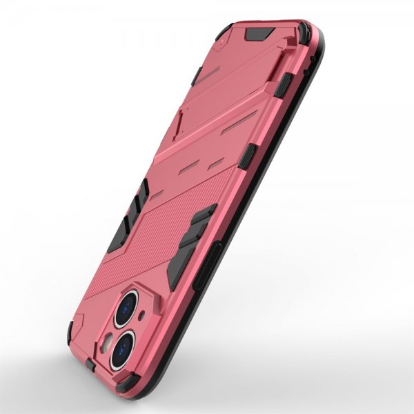 iPhone 15 Plus Suojakuori Jalustalla Magenta