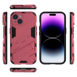 iPhone 15 Plus Suojakuori Jalustalla Magenta