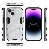 iPhone 15 Plus Suojakuori Jalustalla Valkoinen