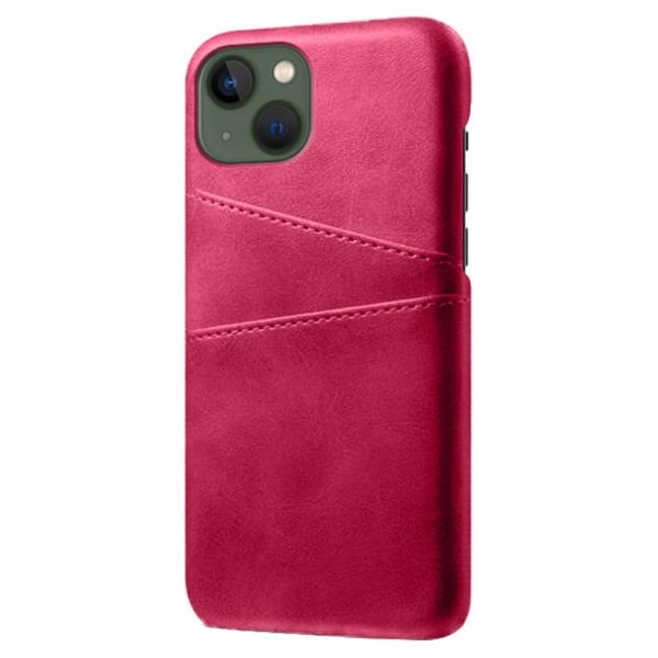 iPhone 15 Plus Suojakuori kahdella korttipaikalla Magenta