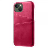 iPhone 15 Plus Suojakuori kahdella korttipaikalla Magenta