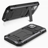 R-JUST iPhone 15 Plus Kuoret Metalli Iskunkestävä Musta
