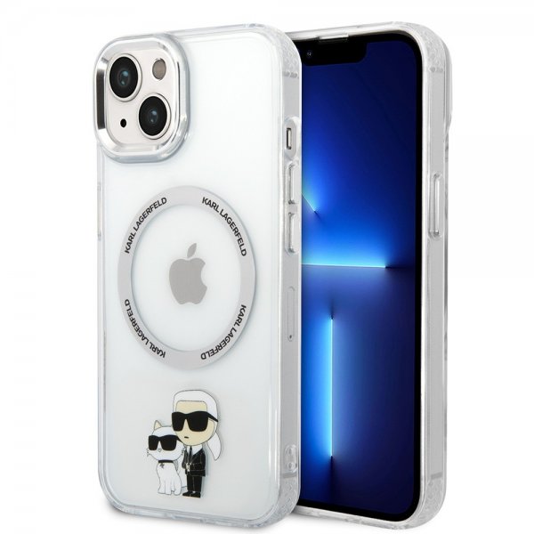 Karl Lagerfeld iPhone 15 Plus Suojakuori NFT Karl & Choupette Läpinäkyvä