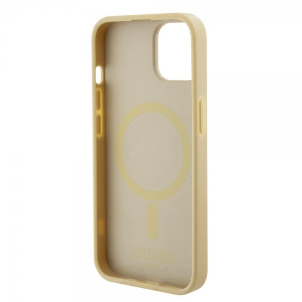 Guess iPhone 15 Plus Suojakuori Saffiano MagSafe Beige