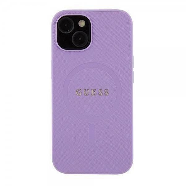 Guess iPhone 15 Plus Suojakuori Saffiano MagSafe Violetti