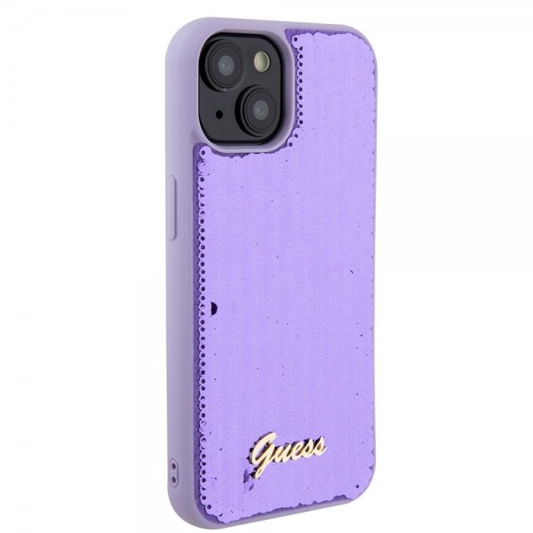Guess iPhone 15 Plus Suojakuori Sequin Lila