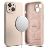Ringke iPhone 15 Plus Suojakuori Silicone Magnetic Pink Sand