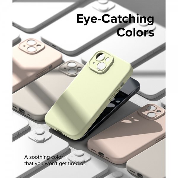 Ringke iPhone 15 Plus Suojakuori Silicone Magnetic Sunny Lime