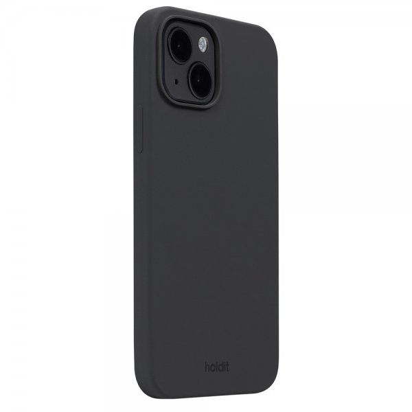 holdit iPhone 15 Plus Silikonisuojakuori Musta