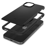Spigen iPhone 15 Plus Suojakuori Thin Fit Musta