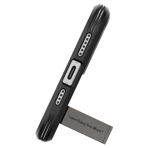 Spigen iPhone 15 Plus Suojakuori Tough Armor MagFit Gunmetal