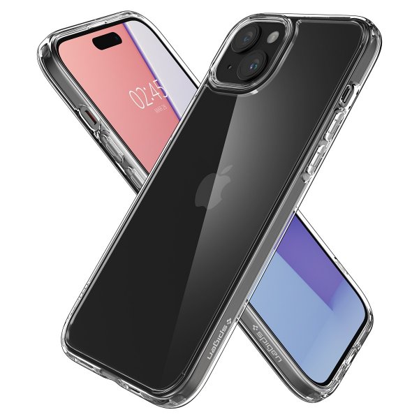 Spigen iPhone 15 Plus Ultra Hybrid Crystal Clear -suojakuori