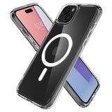 Spigen iPhone 15 Plus -suojakuori Ultra Hybrid MagFit Valkoinen