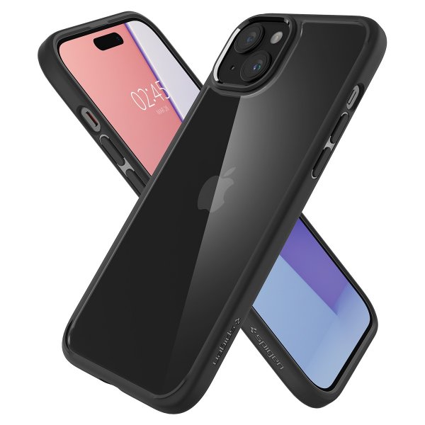 Spigen iPhone 15 Plus Suojakuori Ultra Hybrid Mattamusta