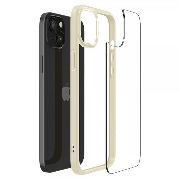 Spigen iPhone 15 Plus -kuori Ultra Hybrid Mute Beige