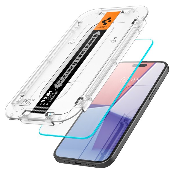 Spigen iPhone 15 Plus/iPhone 16 Plus -näytönsuoja GLAS.tR EZ Fit 2-pack