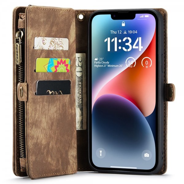 CaseMe iPhone 15 Pro Kotelo 008 Series Irrotettava Kuori Ruskea